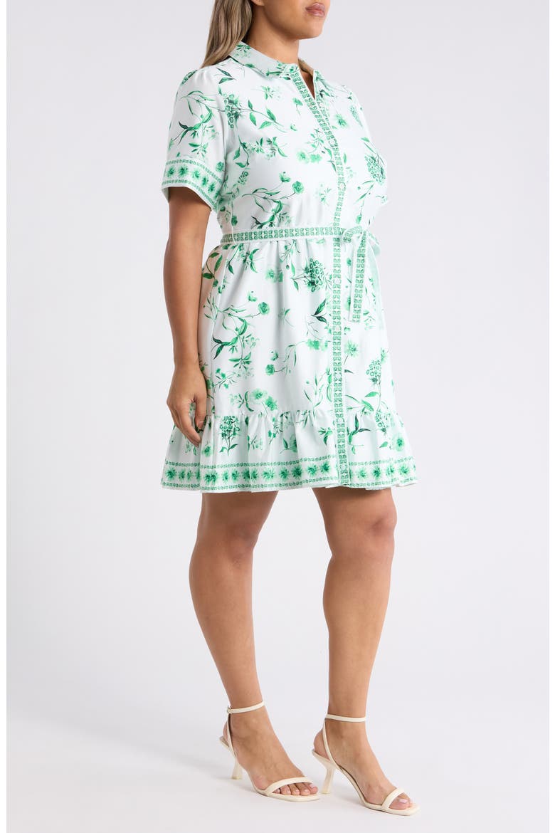 Floral Stretch Cotton Shirtdress