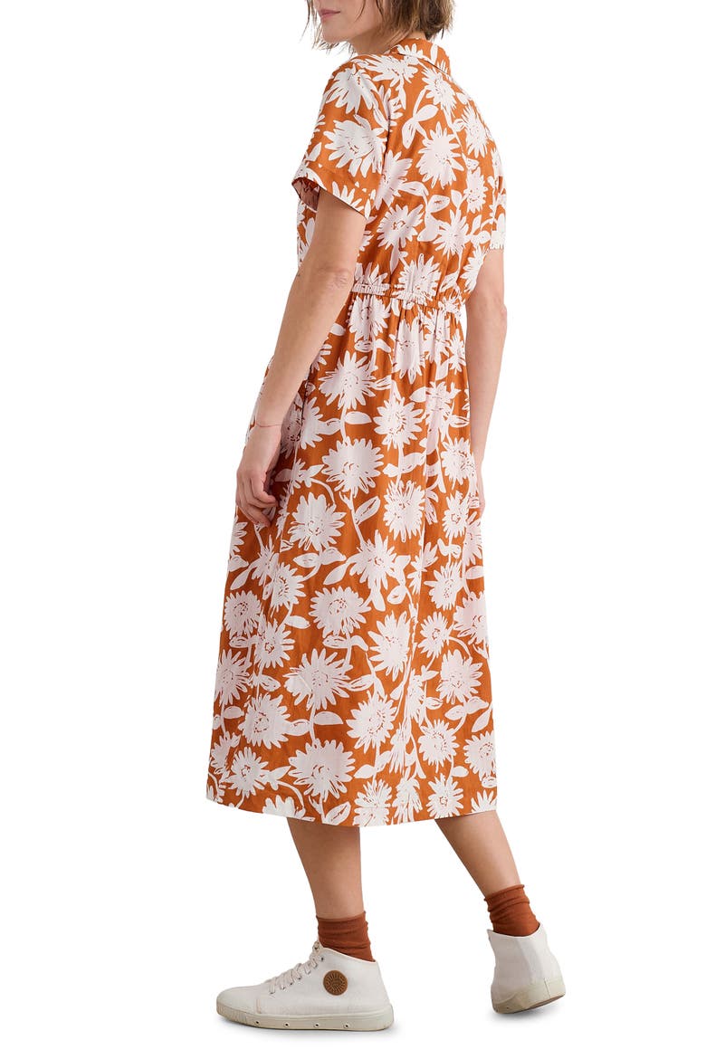 Fleet Daisy Print Organic Cotton Midi Shirtdress