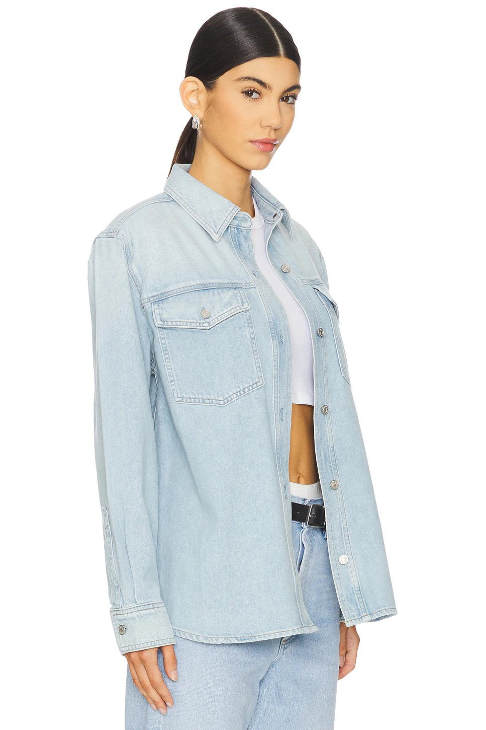 AGOLDE Rina Slim Shirt in Extract - Image 2