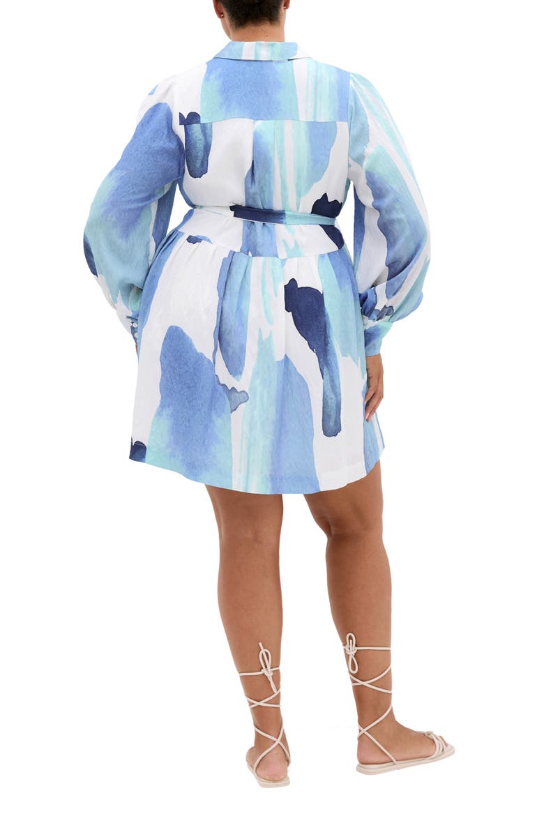 Ezra Tie Waist Long Sleeve Minidress