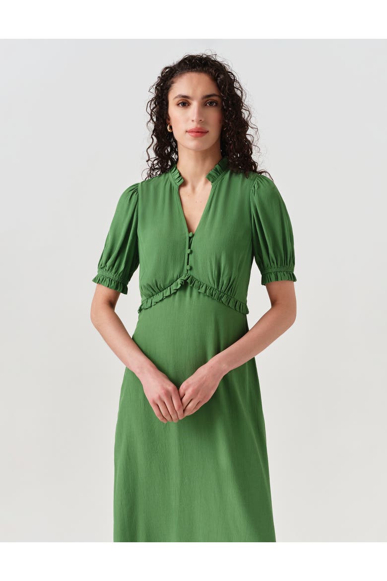 Jolene V-neck Crepe Midi Dress