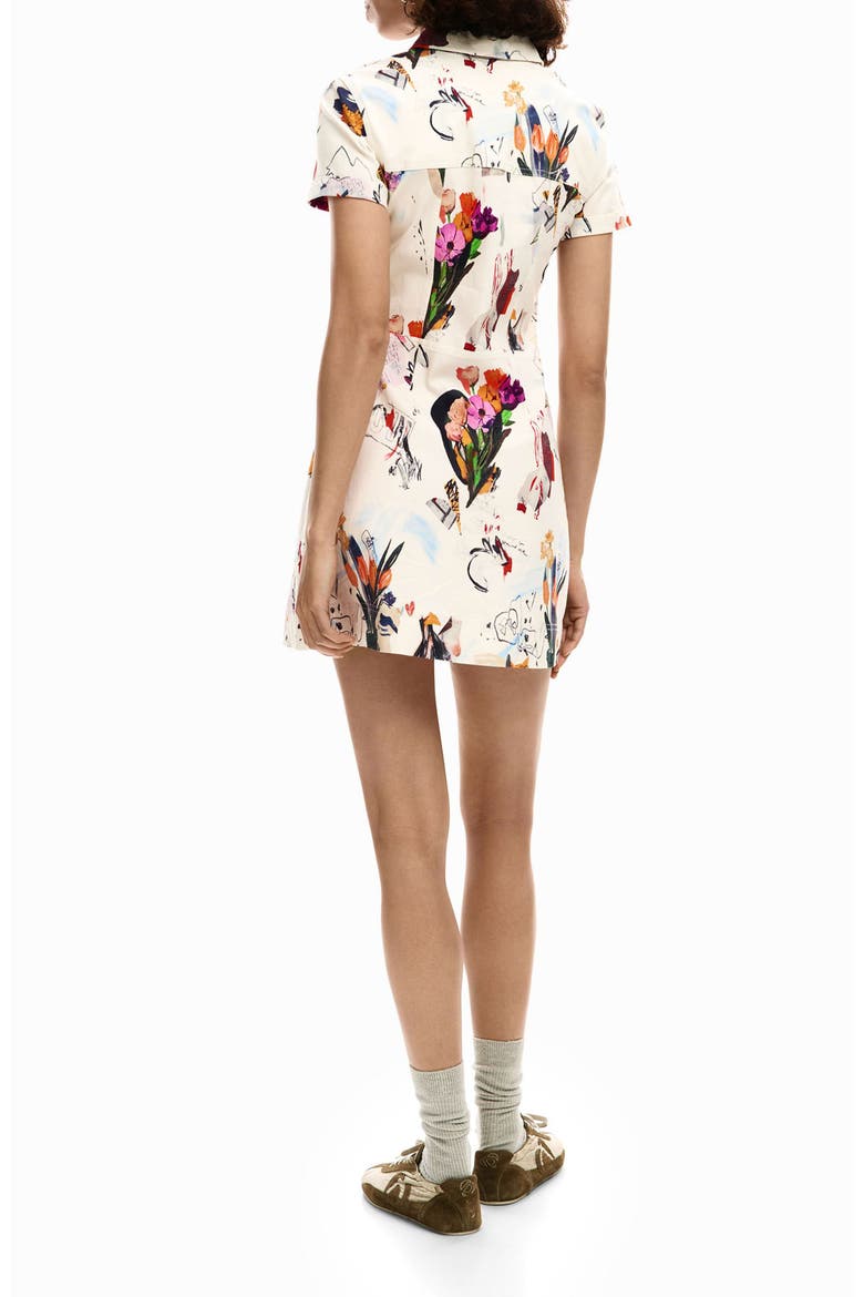 Printed Mini Shirtdress