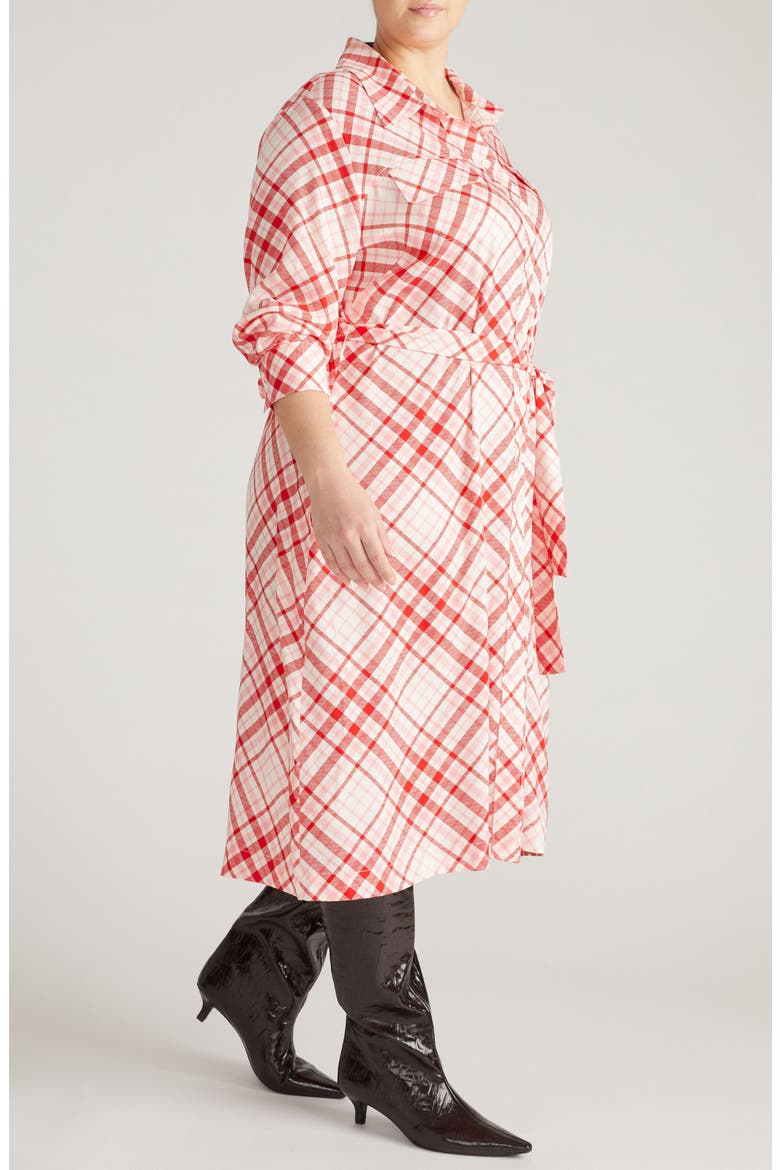 Cooling Long Sleeve Stretch Cupro Blend Shirtdress