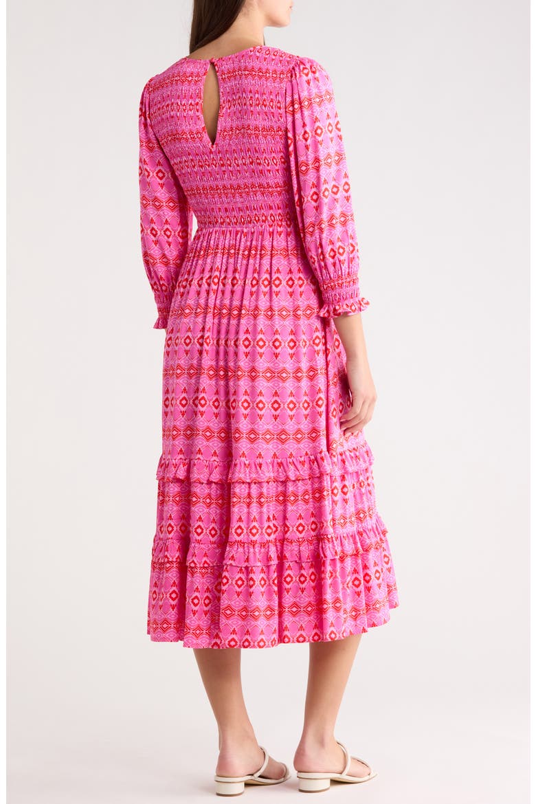 Mirany Ikat Ludlow Smocked Midi Dress