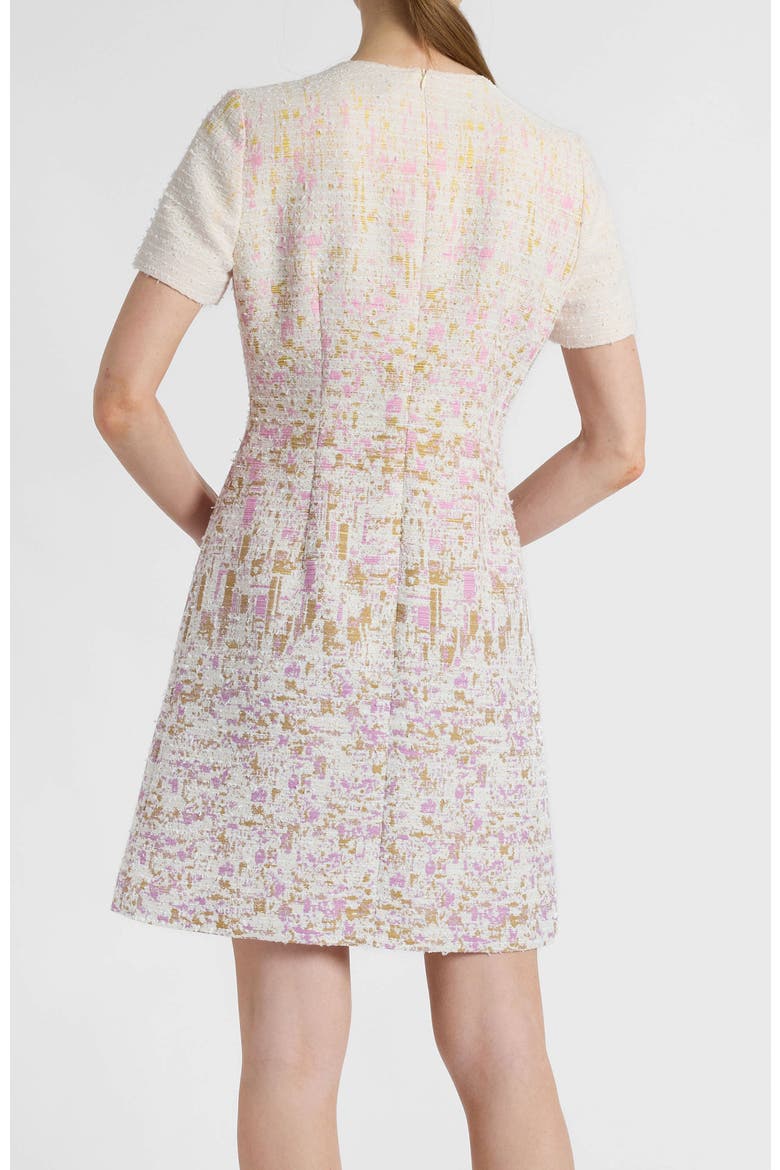 Indira Short Sleeve A-Line Dress in Ombré Jacquard