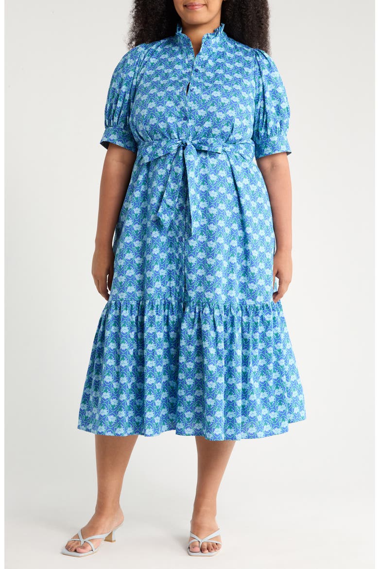 Giles Driftwood Floral Cotton Shirtdress
