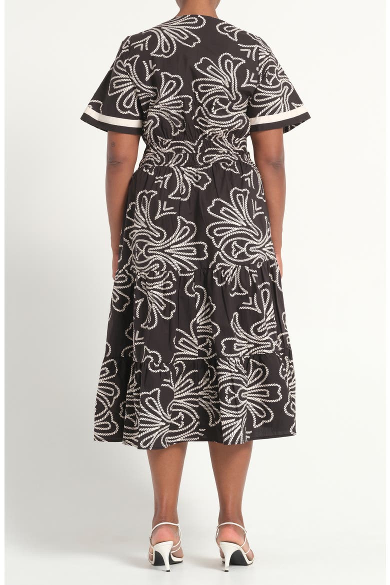 Lune Print Midi Dress