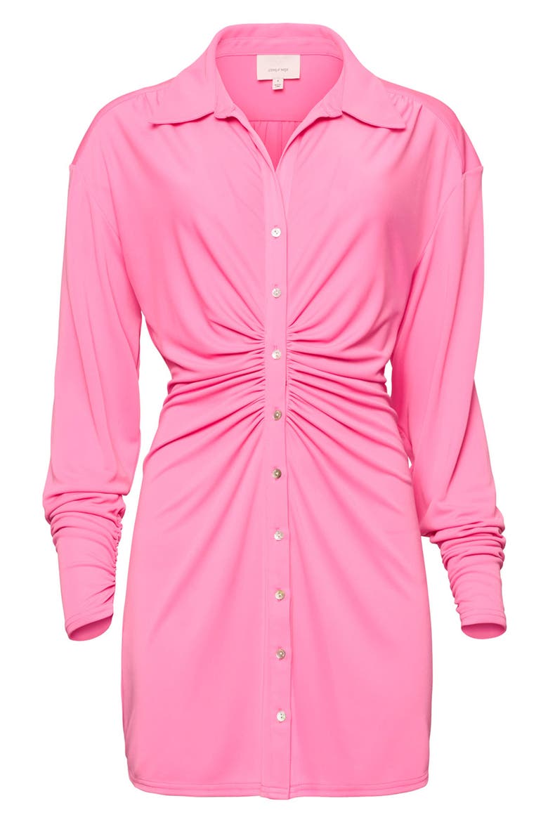 Arden Ruched Long Sleeve Shirtdress