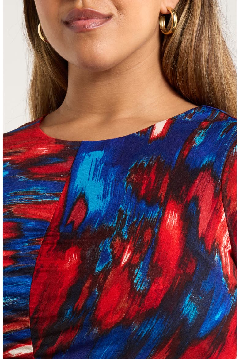 Ruched Long Sleeve Dress