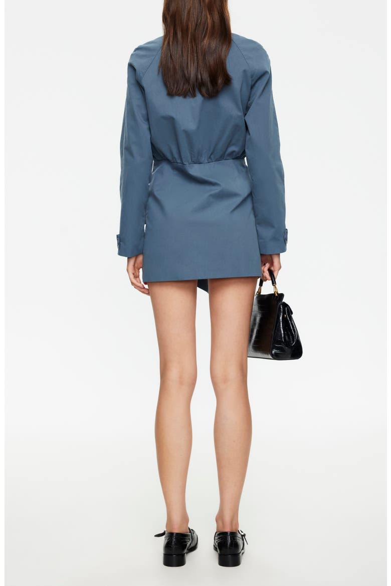 Wiseguy Long Sleeve Cotton Mini Shirtdress