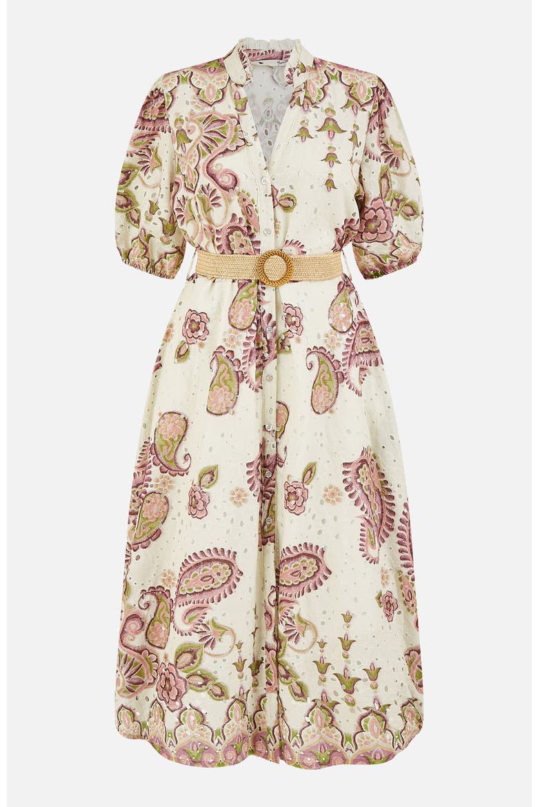 Broderie Anglaise Cotton Midi Dress