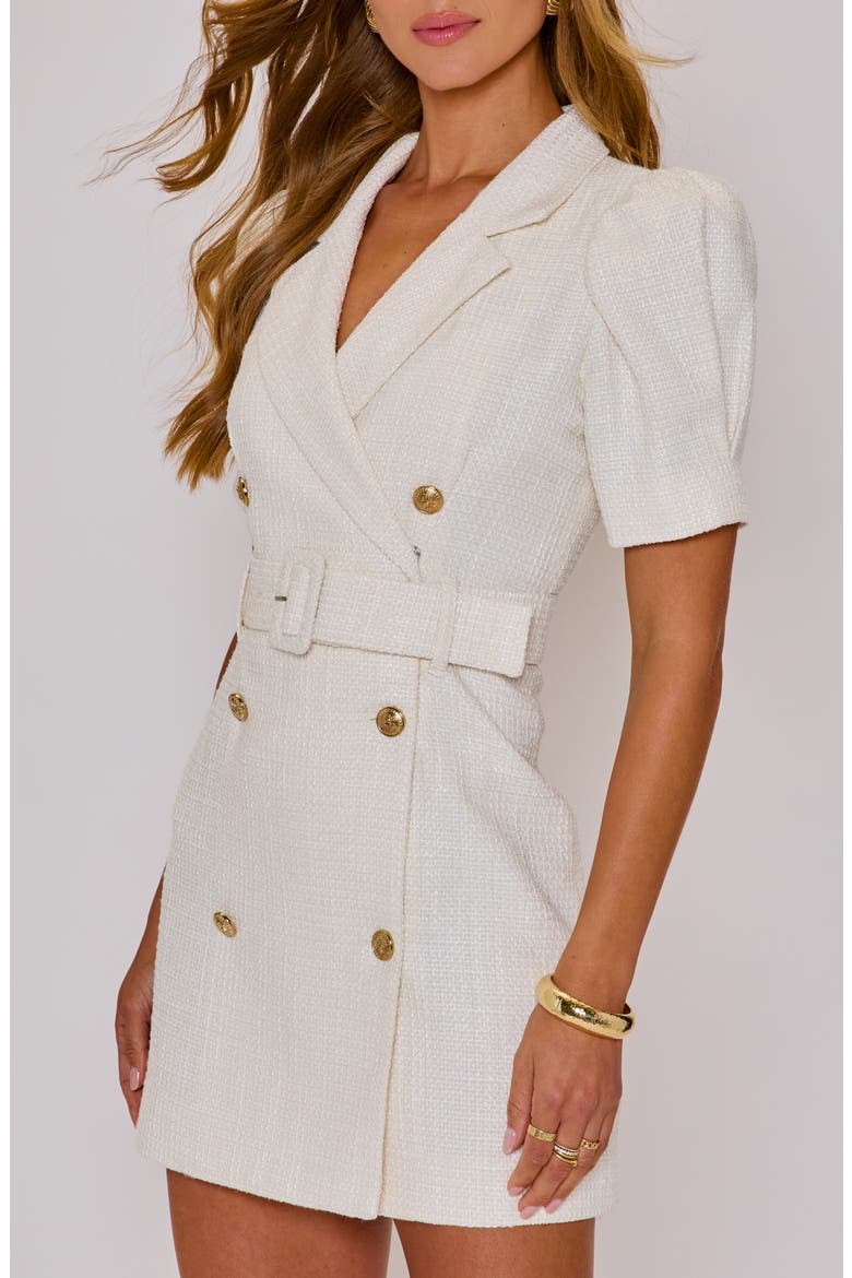 Devon Belted Tweed Blazer Minidress