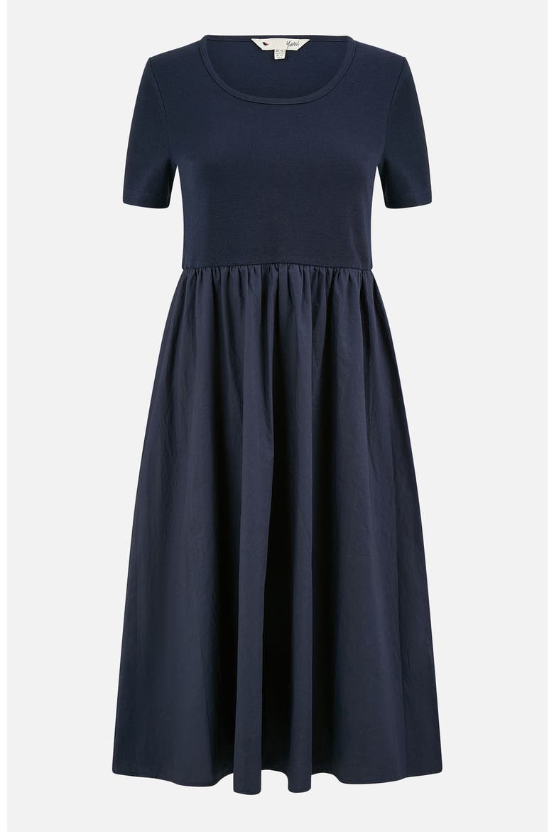 Jersey Top And Cotton Midi Dress