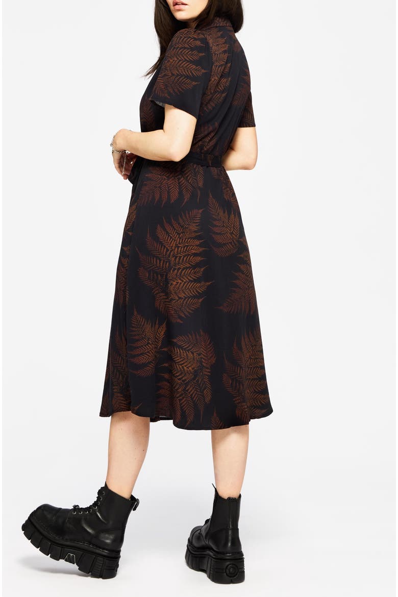 Ruin Fern Printed Midi Dress