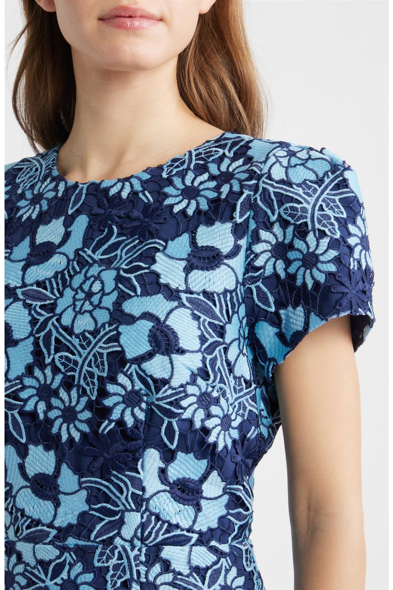 Floral Denim Embroidered Minidress