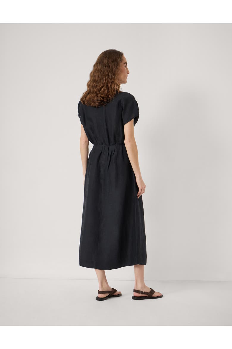 Remy Pleated Linen Blend Midi Dress