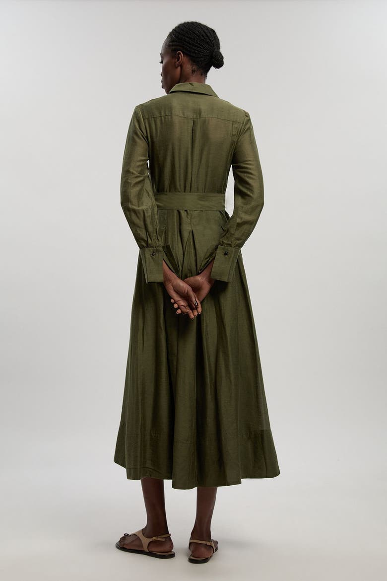 Organdie Midi Shirt Dress