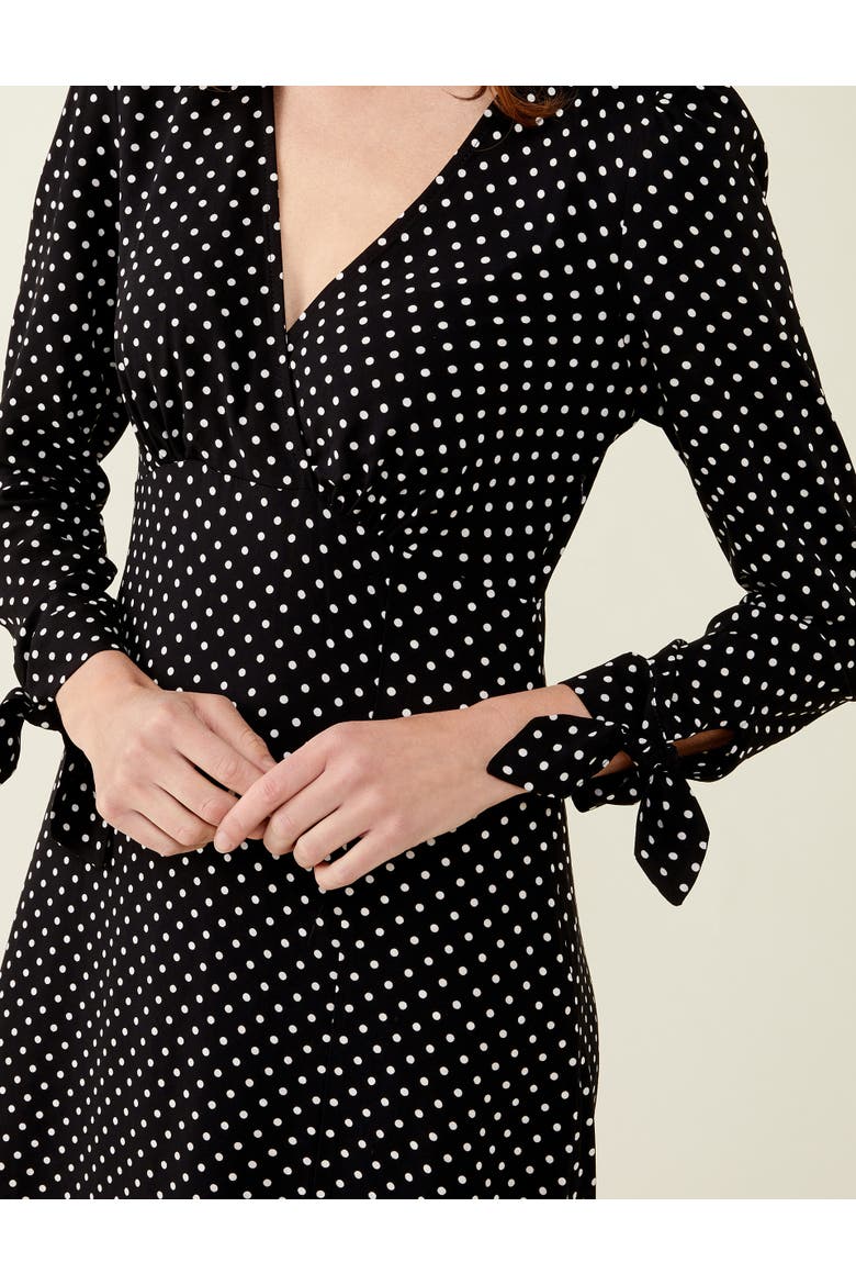 Laine Polka Dot Spot Midi Dress