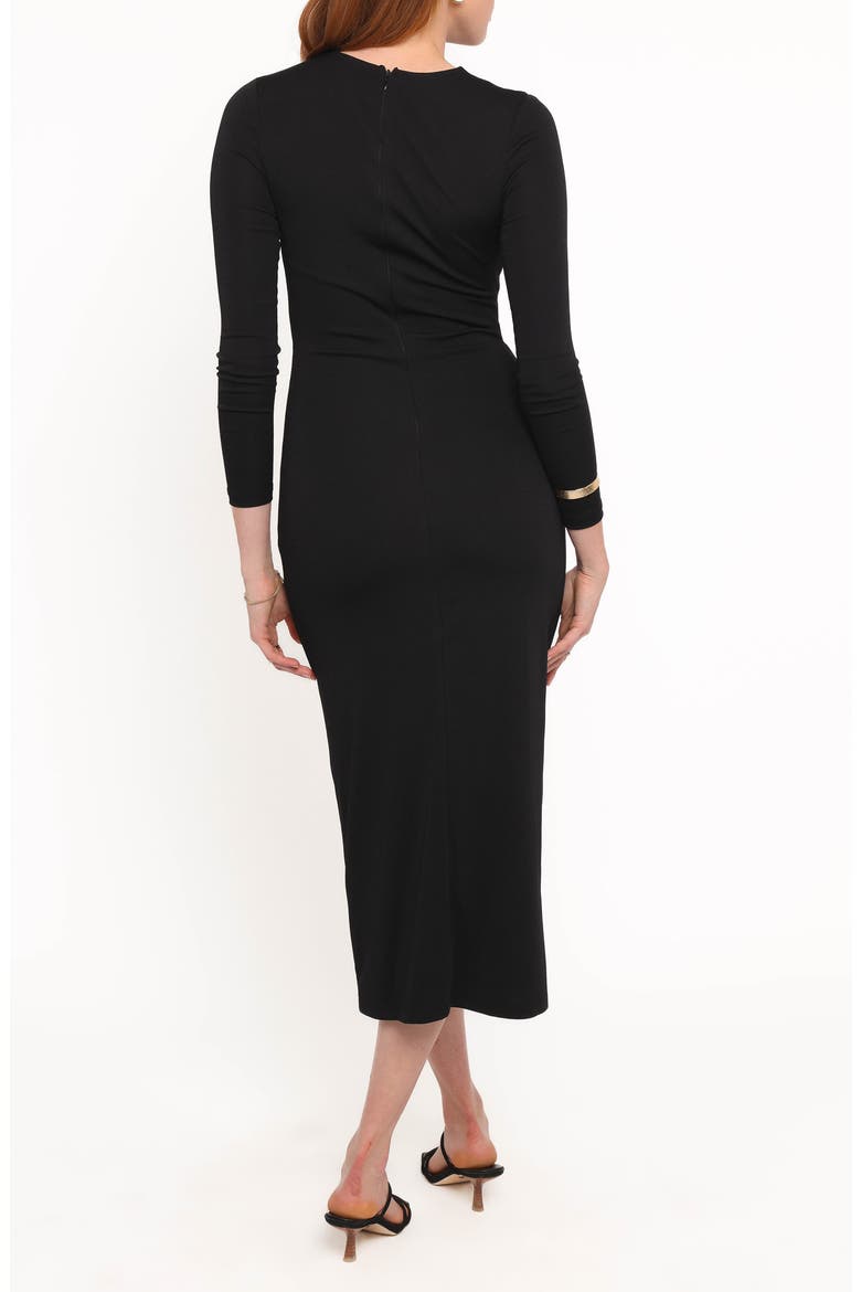 Rogan Ruched Long Sleeve Midi Dress