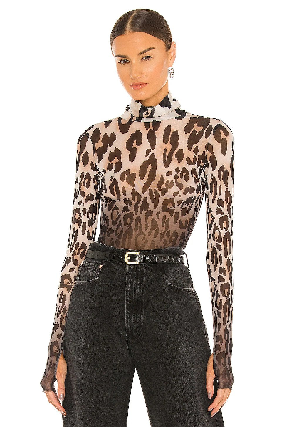 AFRM Zadie Top in Ombre Leopard - Image 1