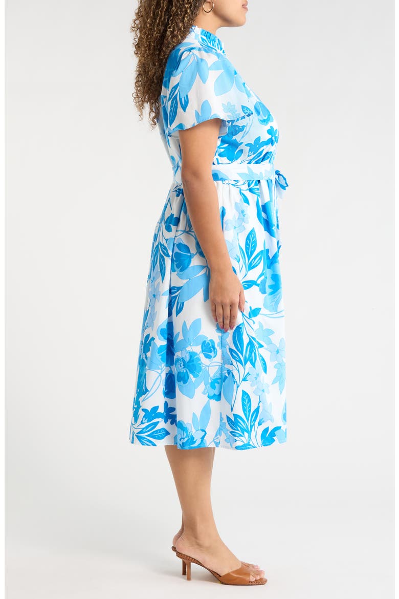 Darien Floral Aurelia Babydoll Cotton Midi Dress