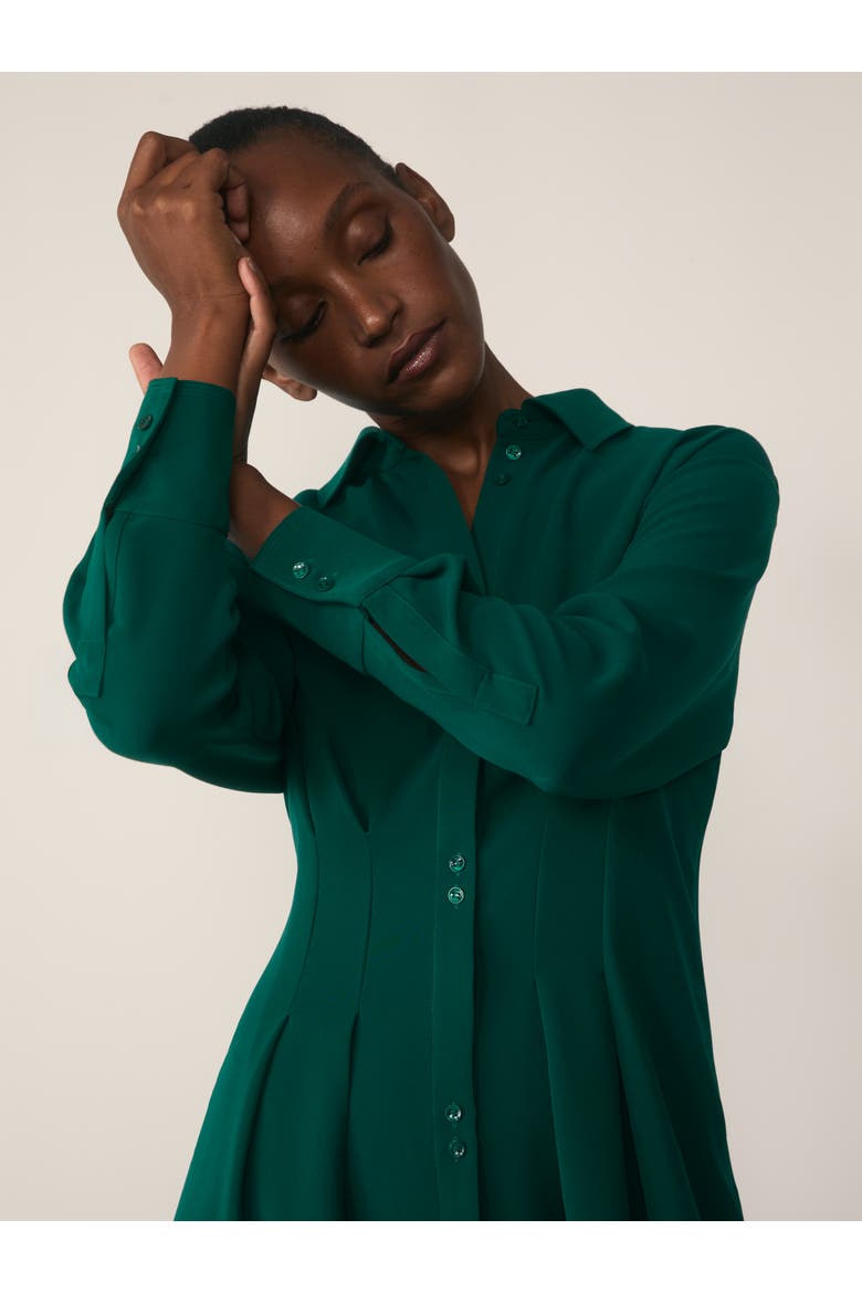 Amara Long Sleeve Collared Shirt Dress