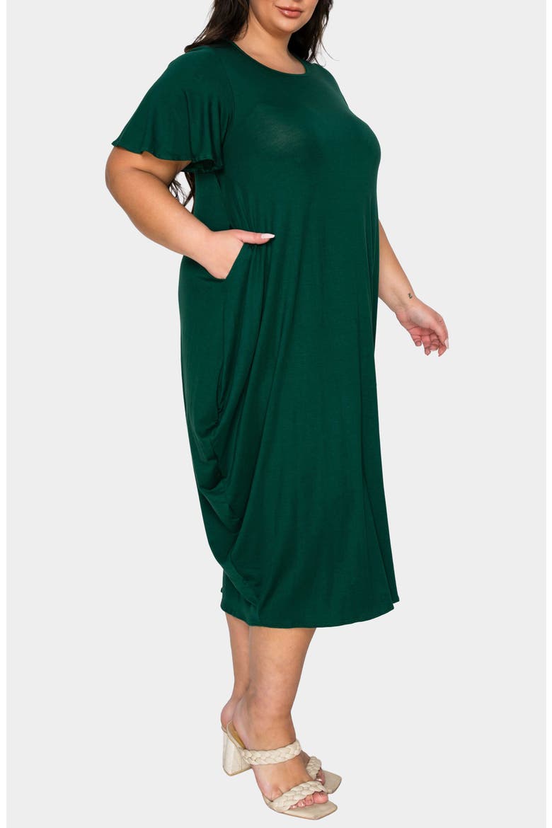 Liz Flutter Sleeve Midi Dress