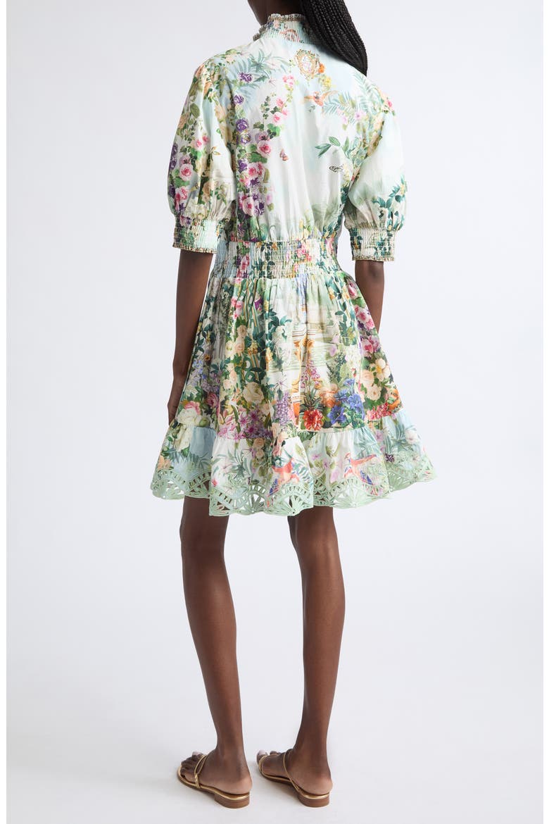 Shirred Organic Cotton Minidress