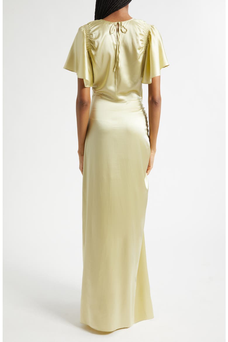 Huntleigh Side Ruched Silk Blend Gown