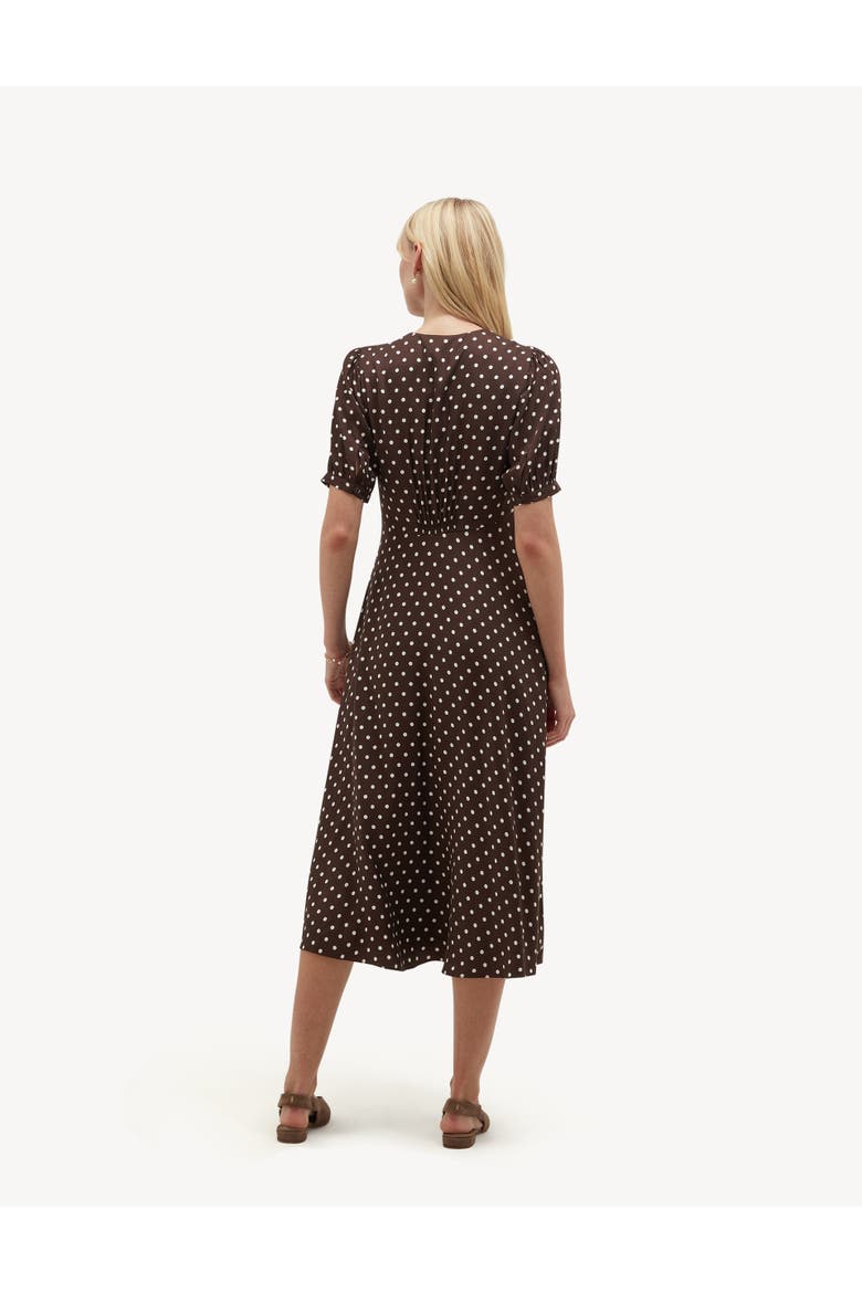 Freya Polka Dot Silk Midi Dress