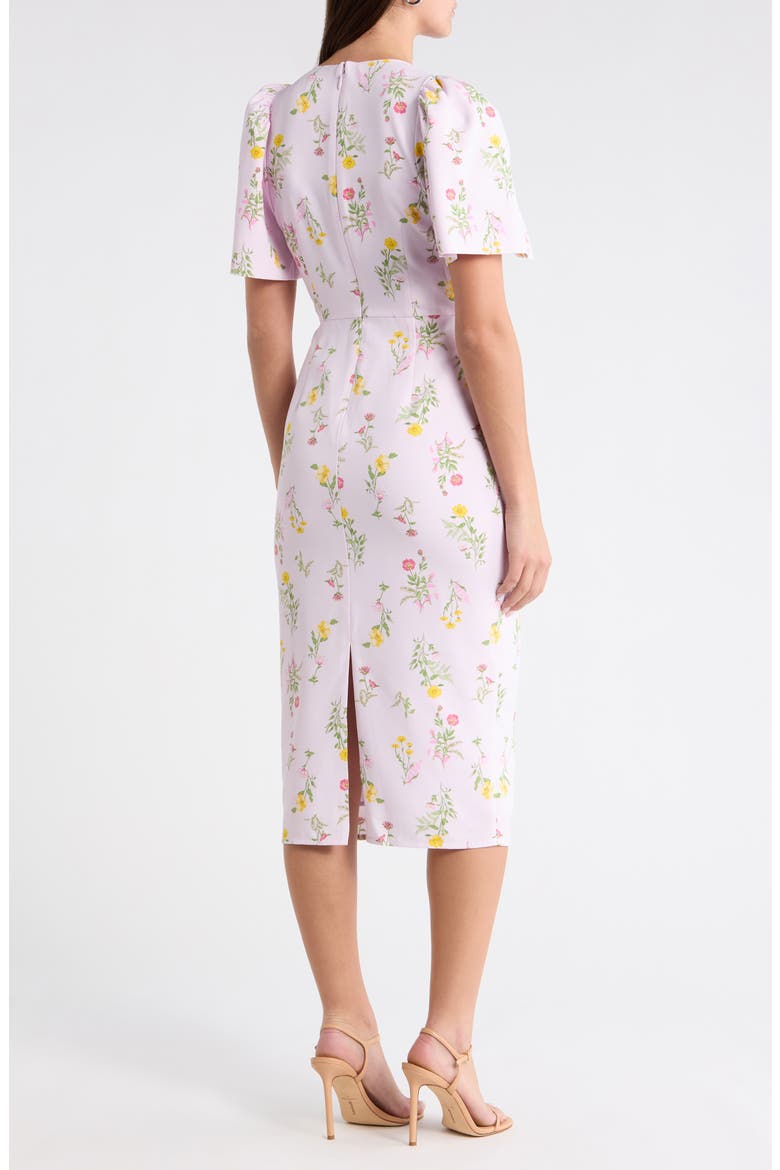Margote Floral Bow Midi Dress