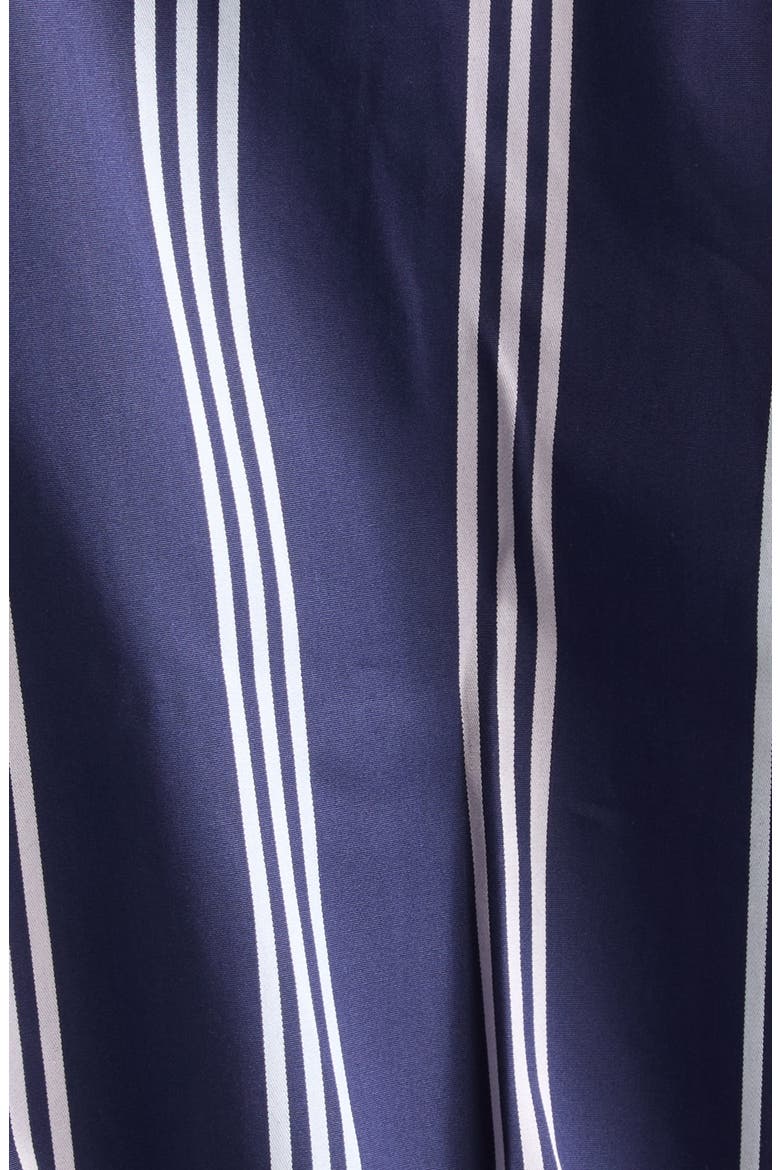 Stripe Long Sleeve Cotton Mini Shirtdress