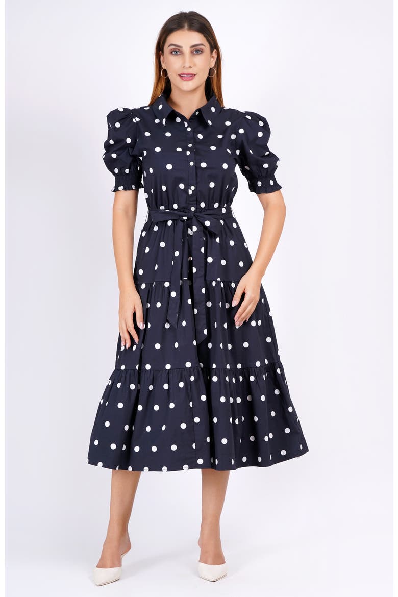 Octavia Puff Sleeve Shirt Dress