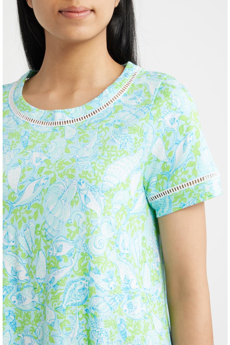 Cody Print Ladder Stitch Dress