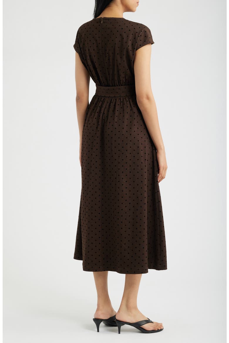 Dot Belted Midi Dress