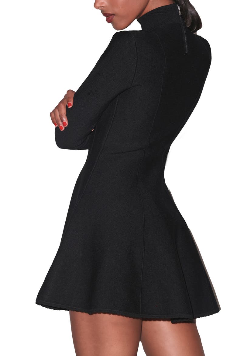 Knit Long Sleeve Corset Dress