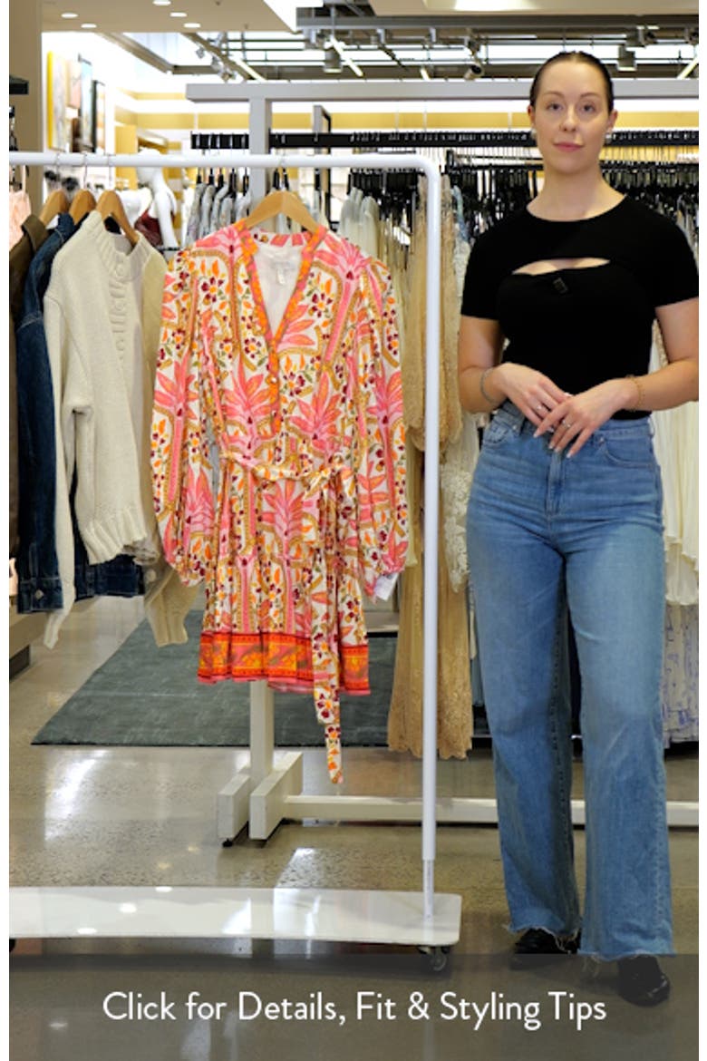 Printed Long Sleeve Dress
