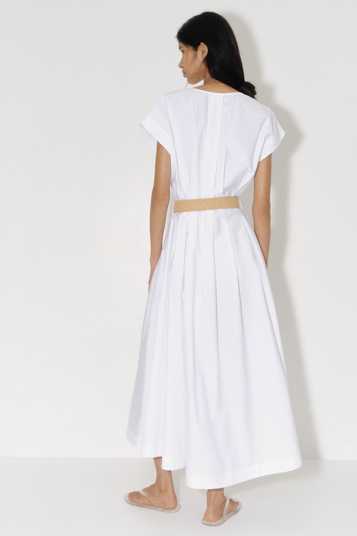 Cotton Dress with Belt