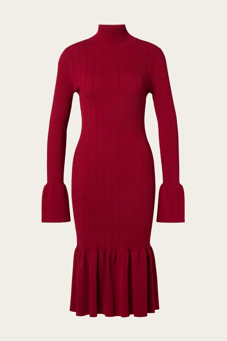 Amalia High Neck Knitted Midi Dress