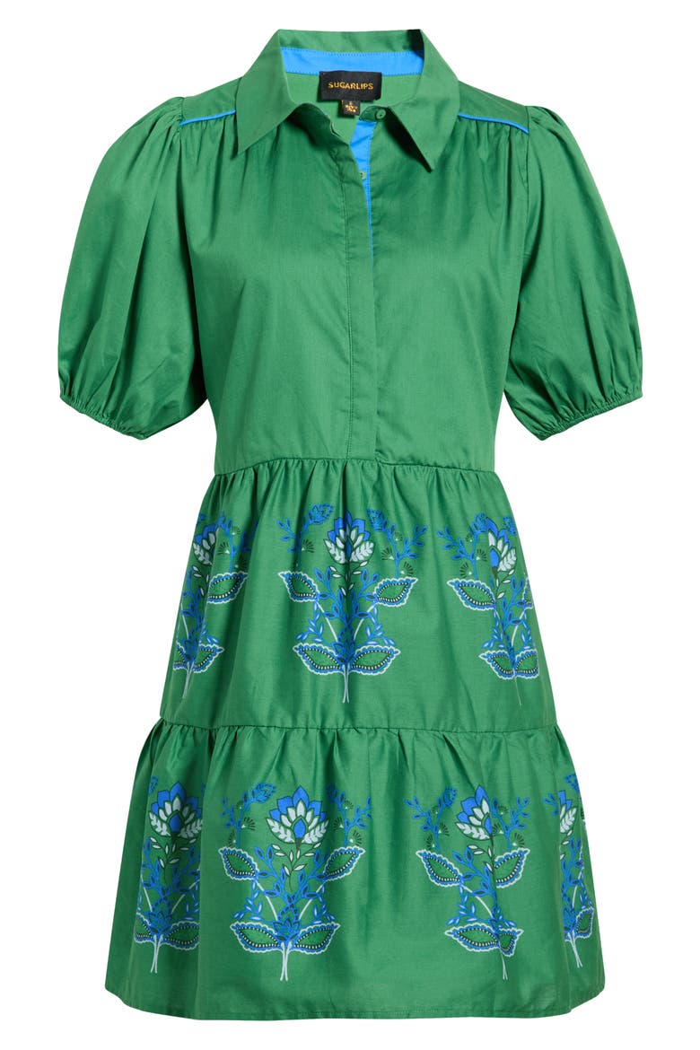 Meridy Floral Burie Tiered Minidress