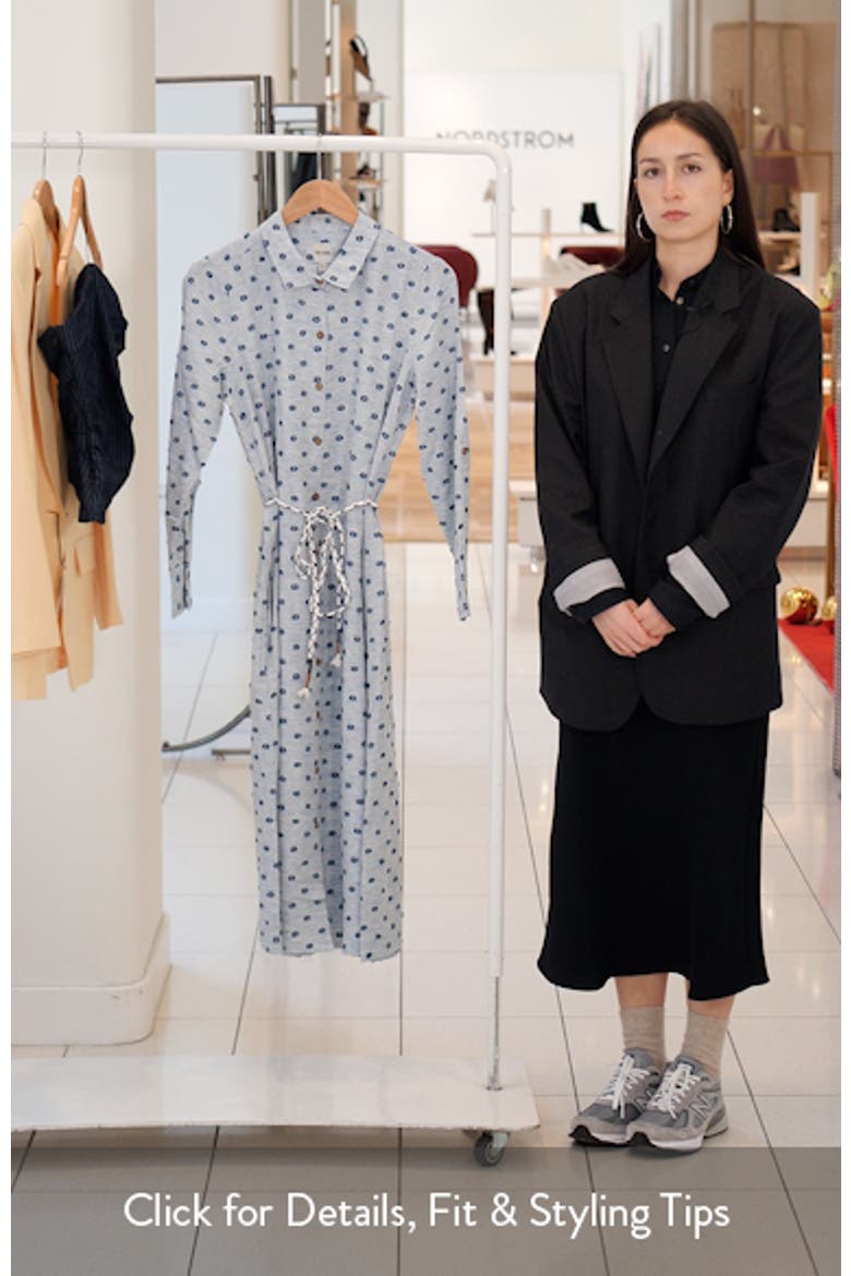 Liana Clip Dot Midi Shirtdress