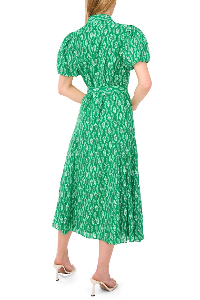 Floral Short Sleeve Midi Shirtdress