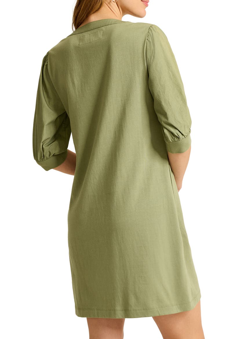 Islandscape Cotton Henley Minidress