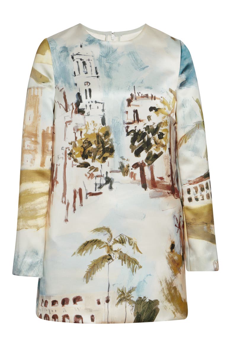 Dominican Landscape Long Sleeve Minidress
