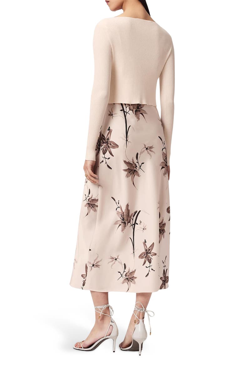 Hera Long Sleeve 2-in-1 Rib Sweater & Midi Slipdress