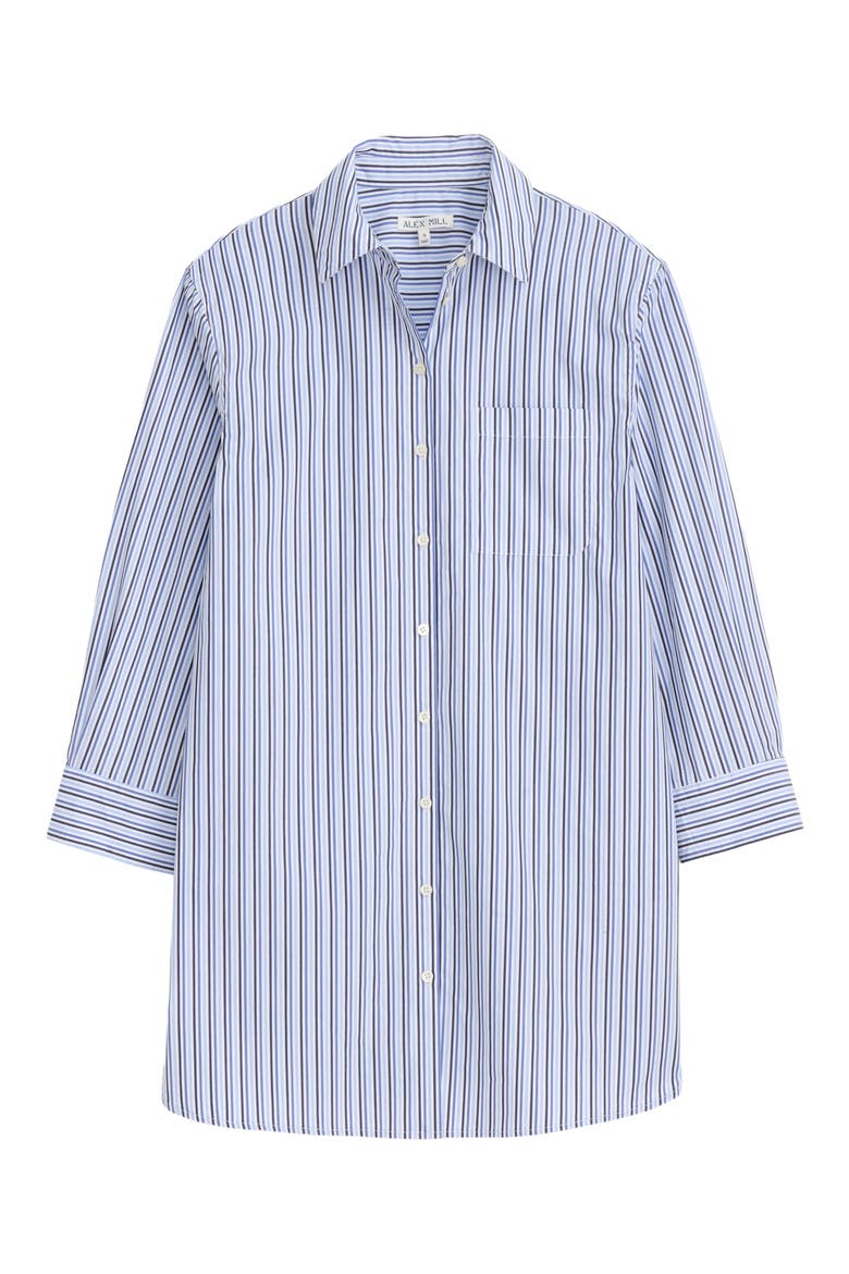 Florence Stripe Long Sleeve Cotton Shirtdress