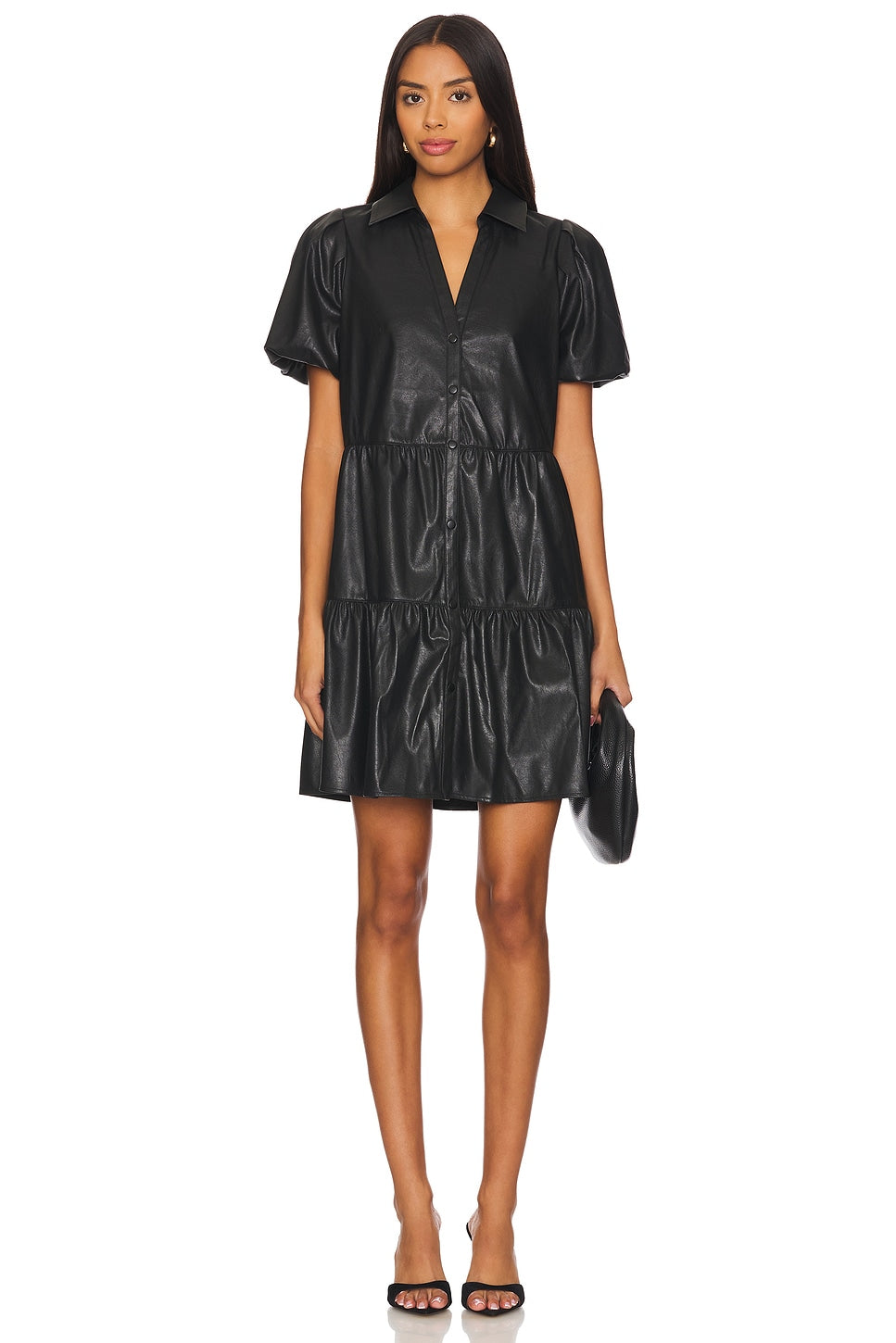Havana Vegan Leather Mini Dress