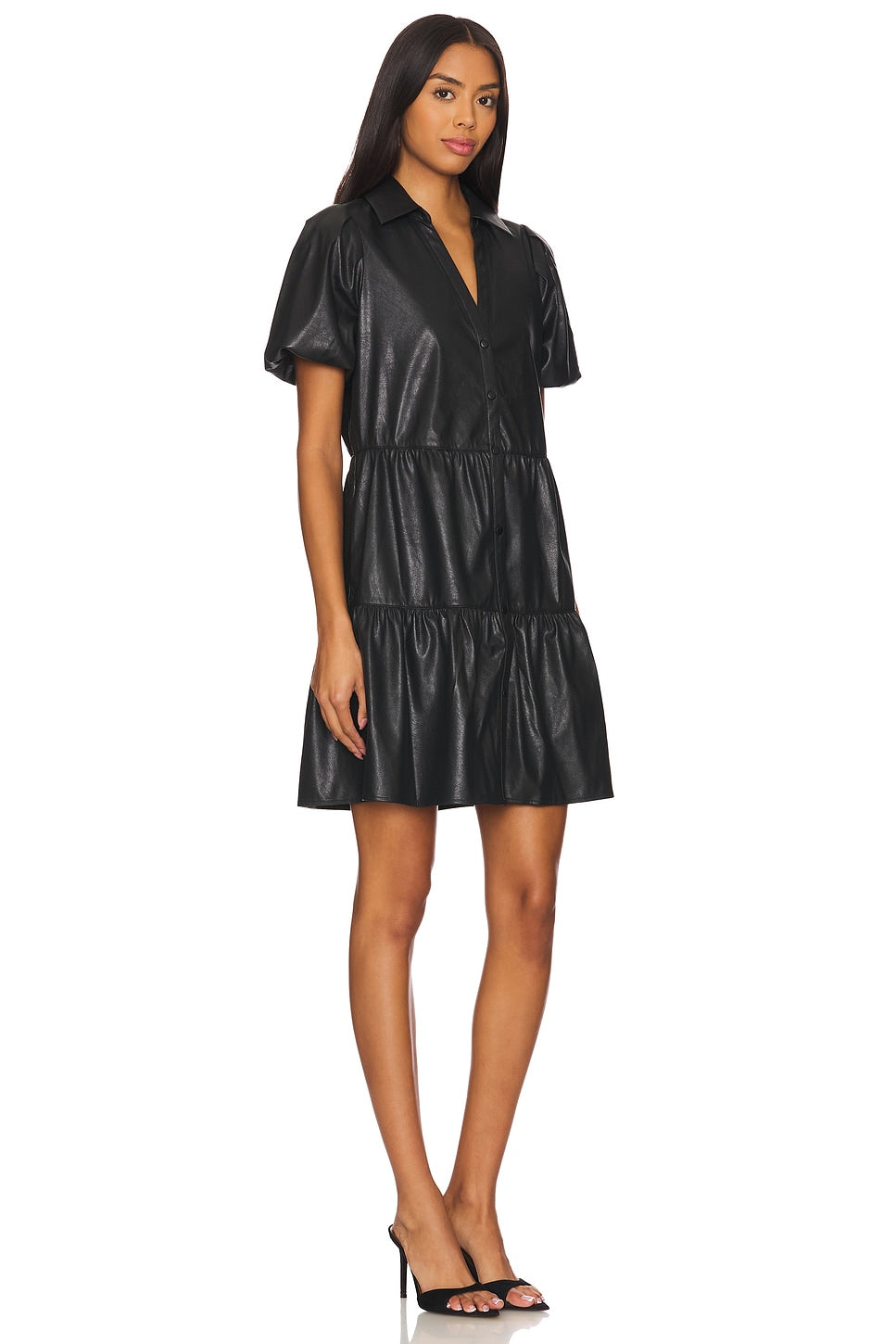 Havana Vegan Leather Mini Dress