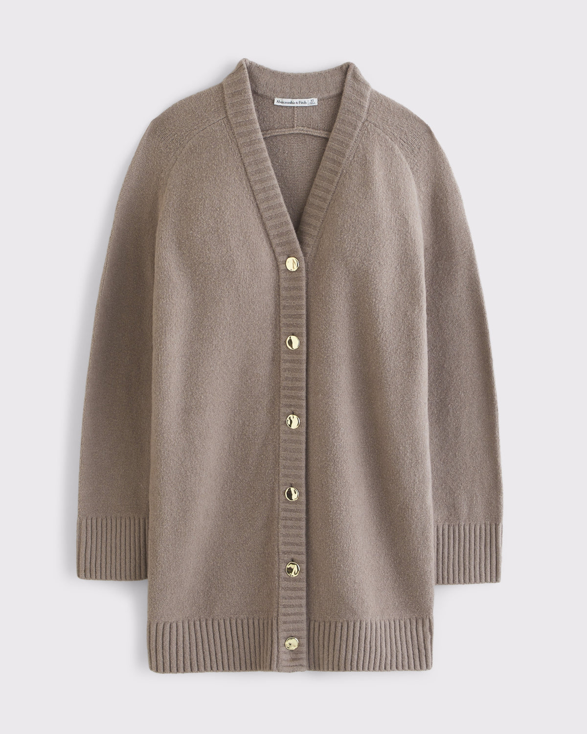 Long-Sleeve Cardigan Mini Sweater Dress
