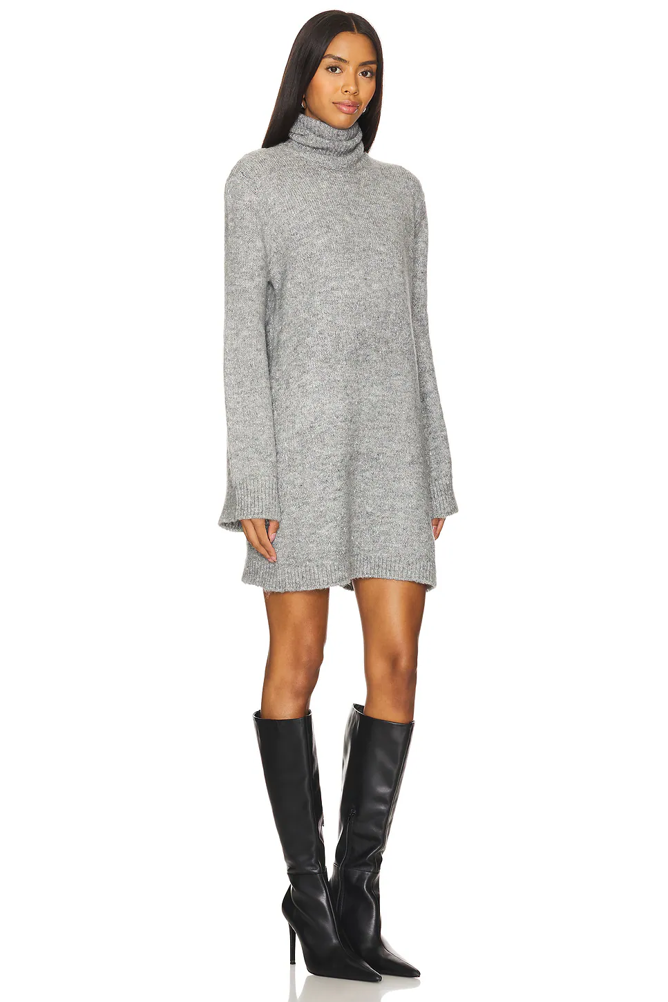 Abbie Sweater Dress in Heather Grey